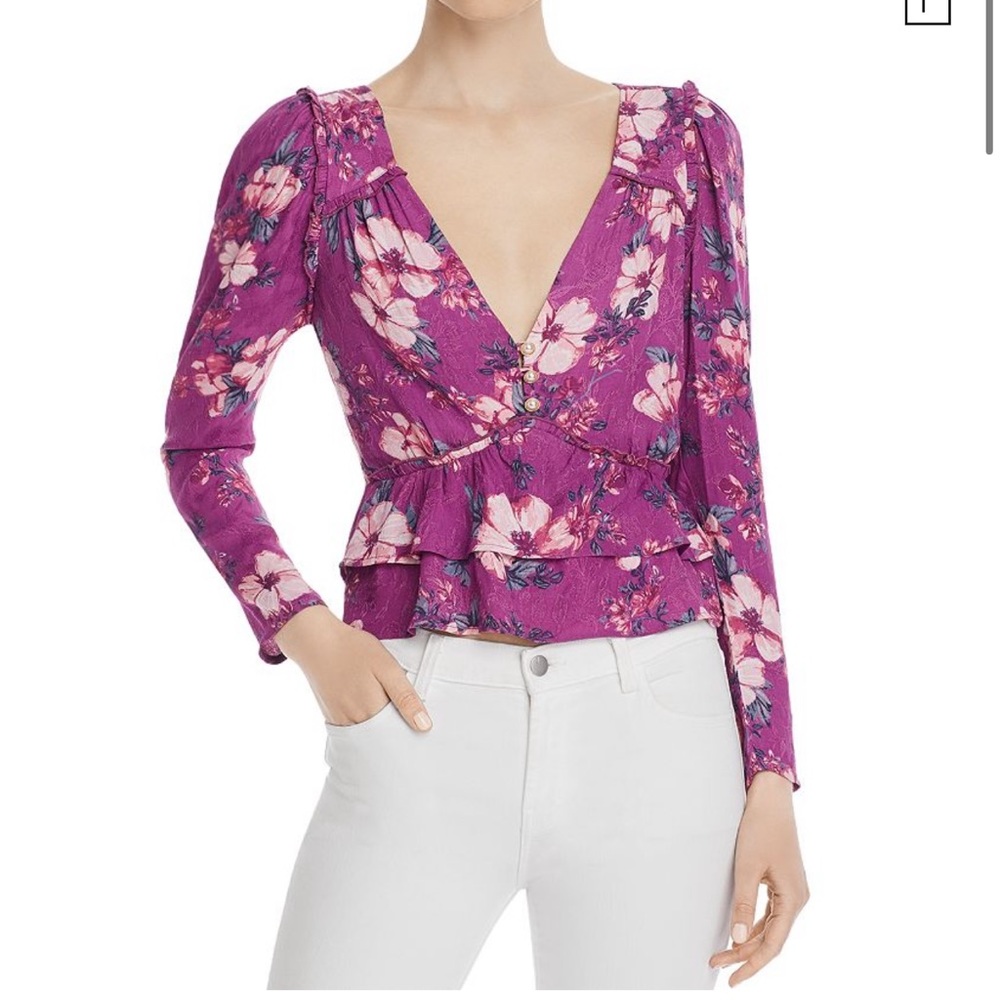 Nwt purple floral peplum SOLD